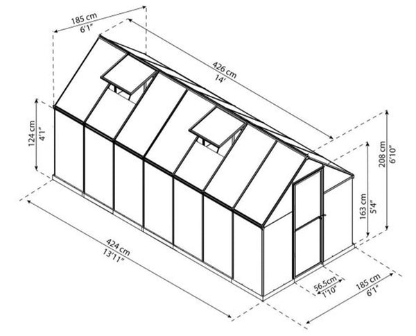 Breeze Polycarbonate Greenhouse – Three sizes available